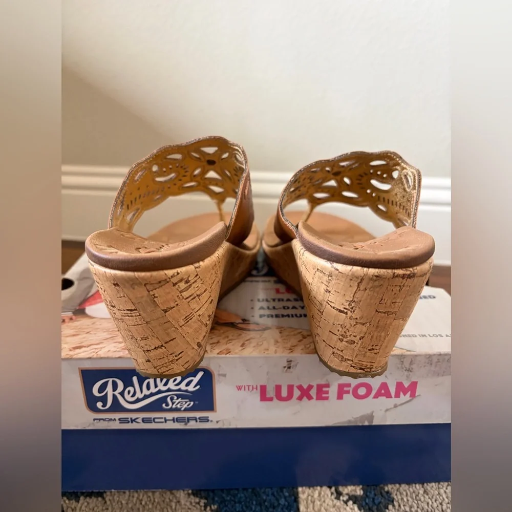 Skechers Brown Relaxed Step Sandals